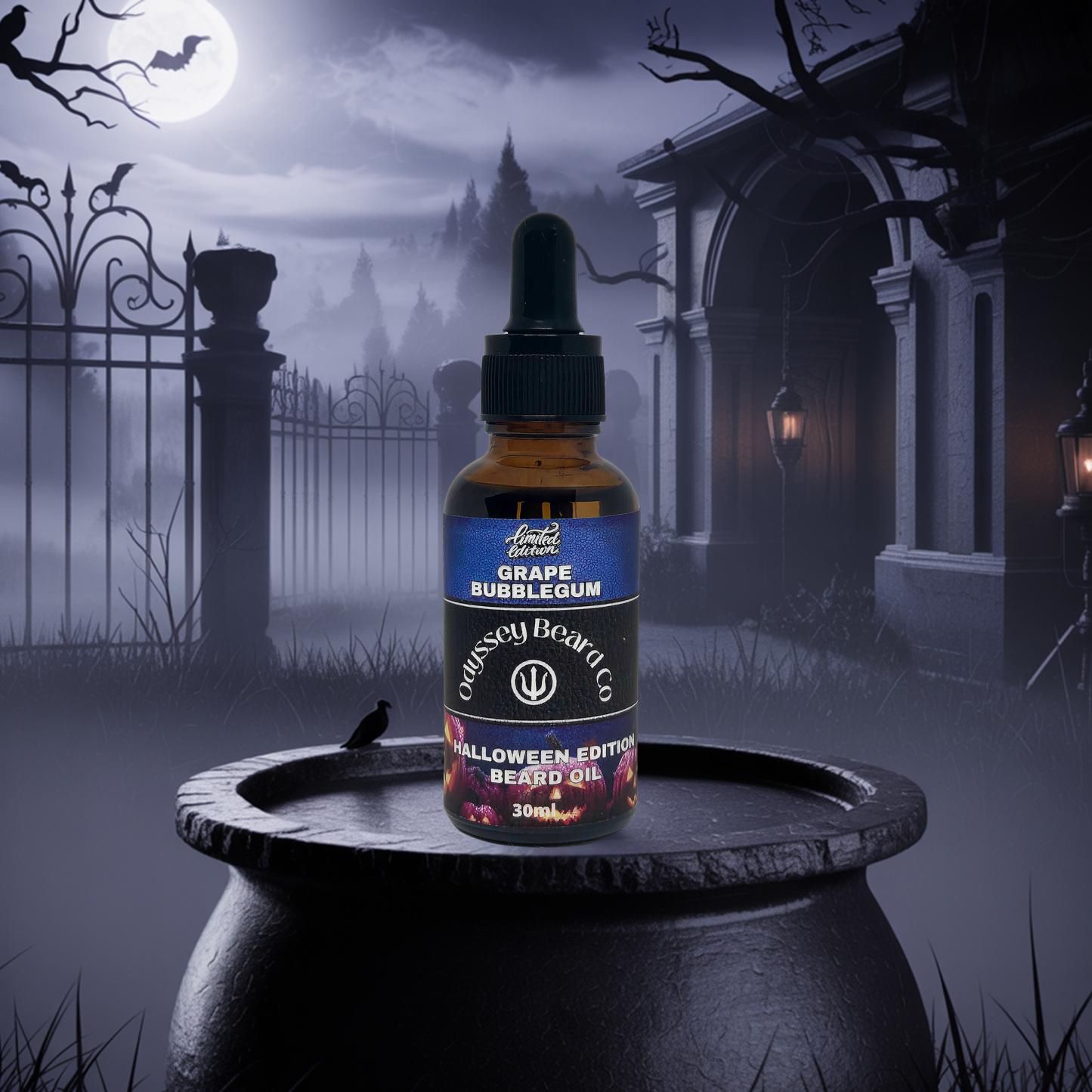 'Grape Bubblegum' Beard Oil - Limited Edition Halloween Scent