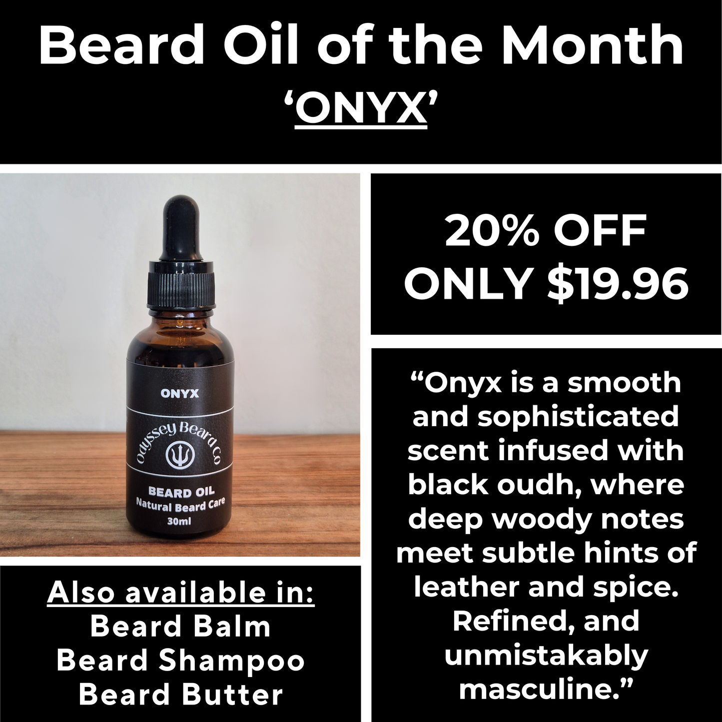 Beard Oil of the Month - ONYX