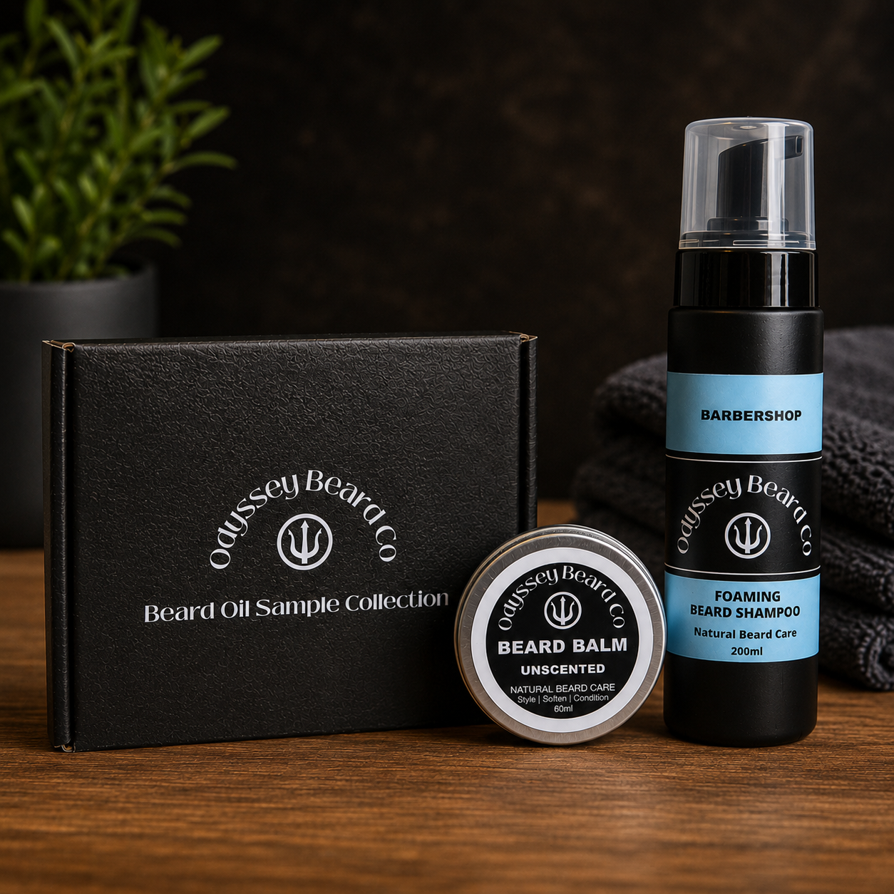 Sample Oil Collection, Beard Shampoo & Balm Bundle