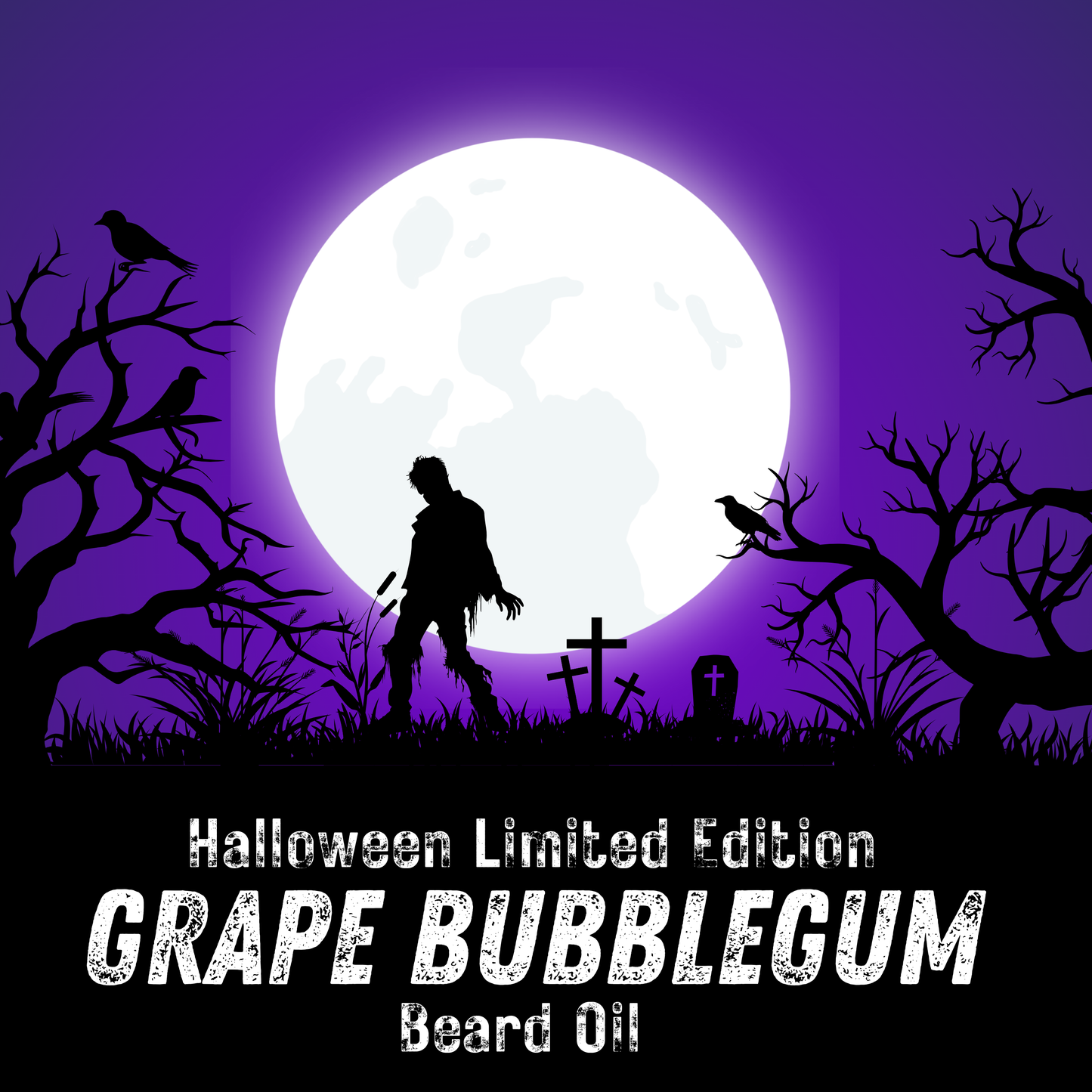 'Grape Bubblegum' Beard Oil - Limited Edition Halloween Scent