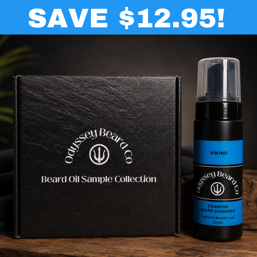 Beard Oil Sample Collection and Beard Shampoo Bundle
