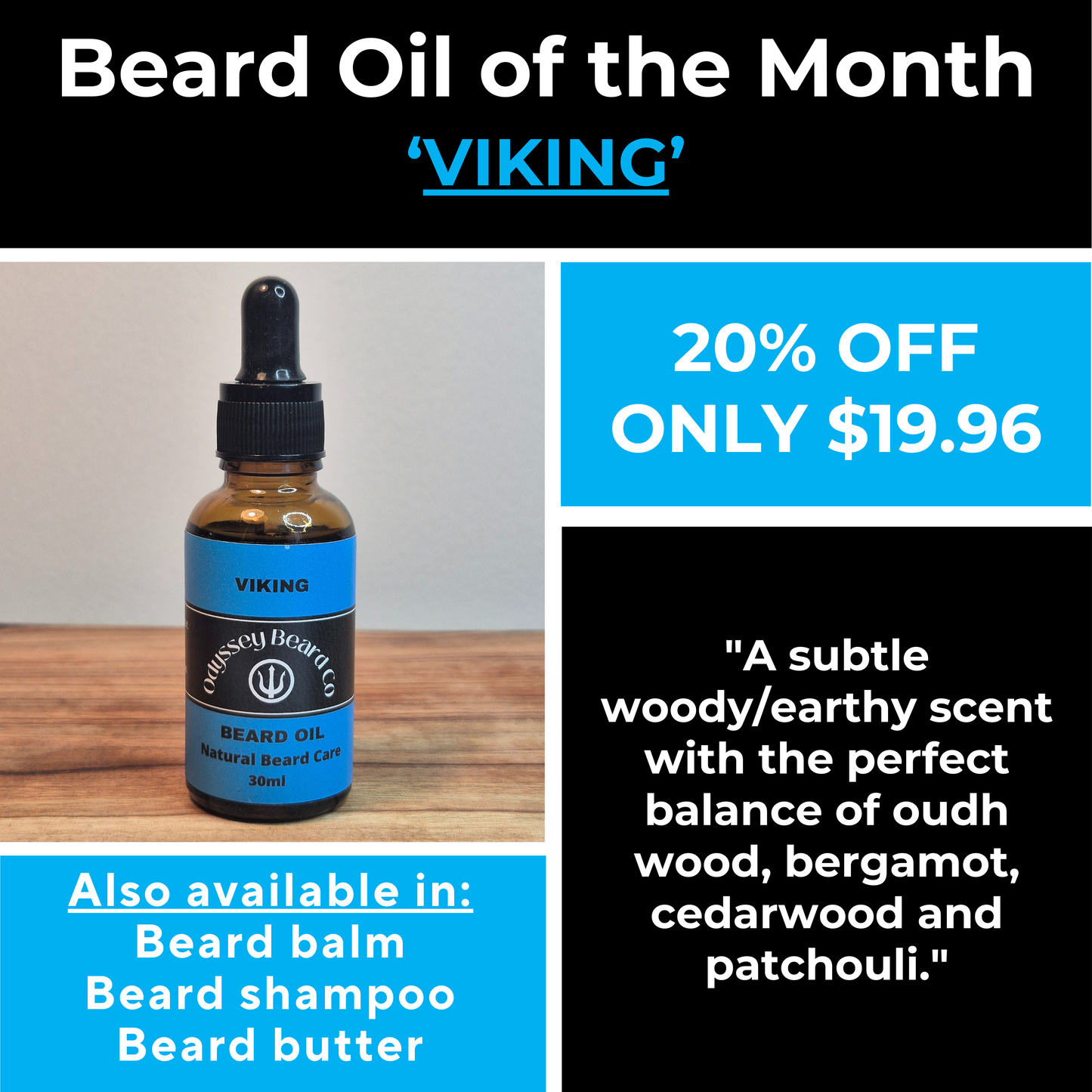 Beard Oil of the Month - VIKING - ON SALE