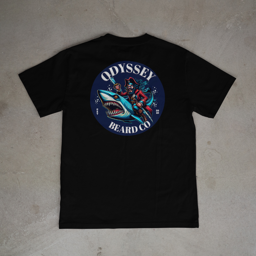 DISCONTINUED - Black 'Captain Odyssey' T-shirt