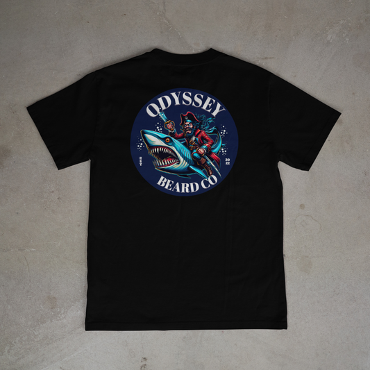 DISCONTINUED - Black 'Captain Odyssey' T-shirt