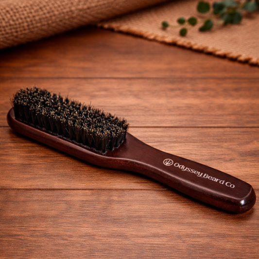 Long Handle Firm Bristle Beard Brush