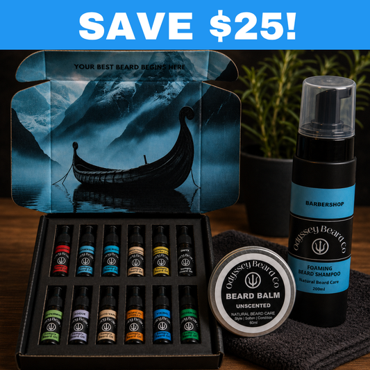 Sample Oil Collection, Beard Shampoo & Balm Bundle