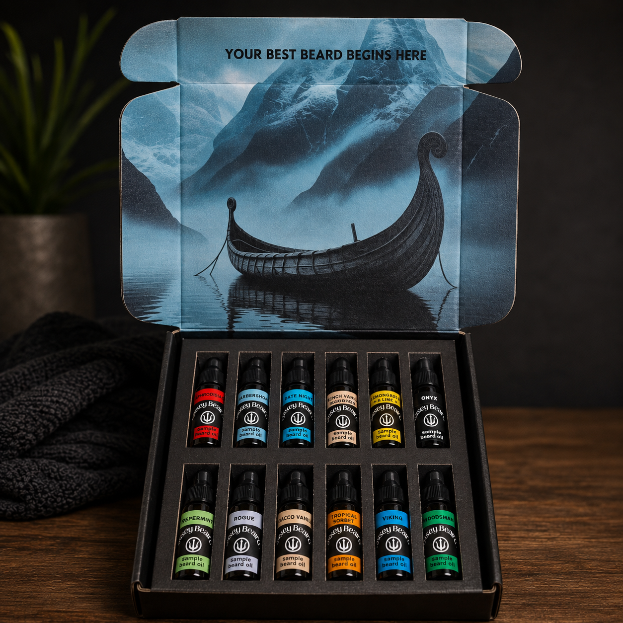 Beard Oil Sample Collection and Beard Shampoo Bundle